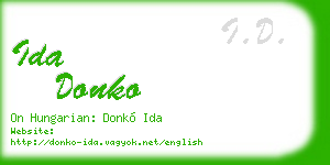ida donko business card