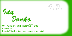 ida donko business card